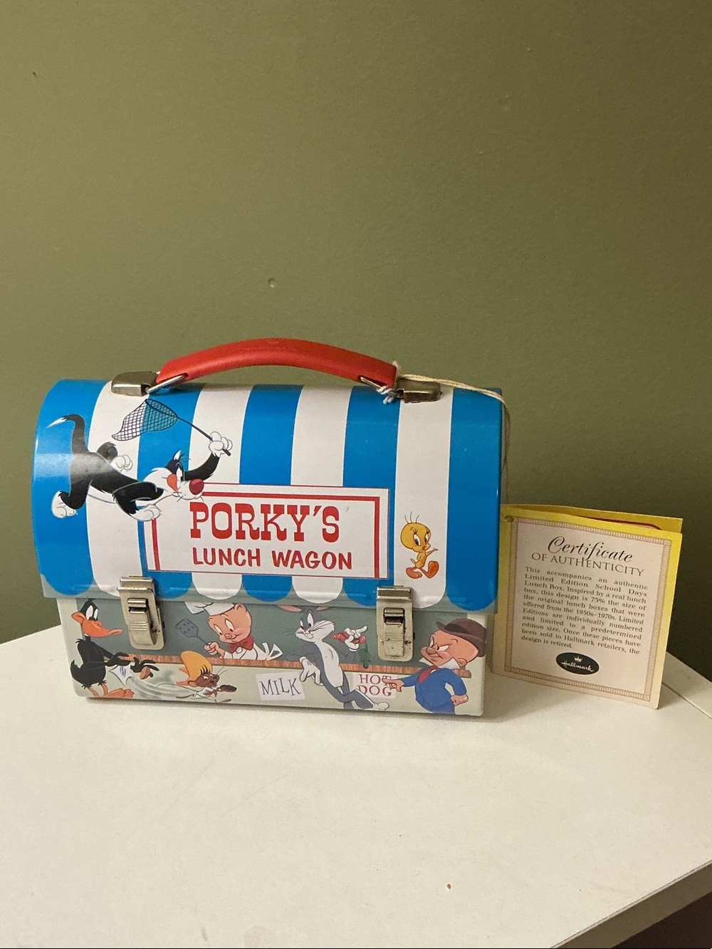 Hallmark Porky's Lunch Wagon Lunch Box NWT #19910 of 24,500 1999 Warner Bros